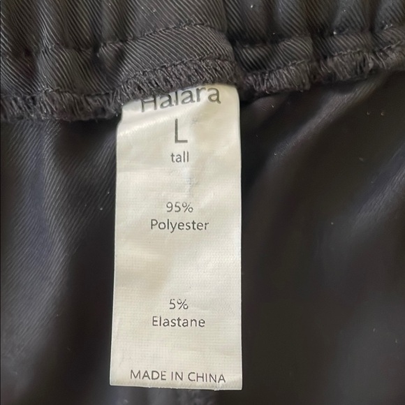 HALARA Black Wide-Leg Trousers Size L with 30 inch inseam - Picture 4 of 8
